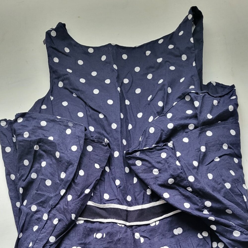 Talbots Navy Polka Dot Dress